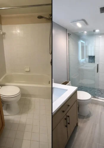 Bathroom remodel Arlington VA walk-in shower renovation