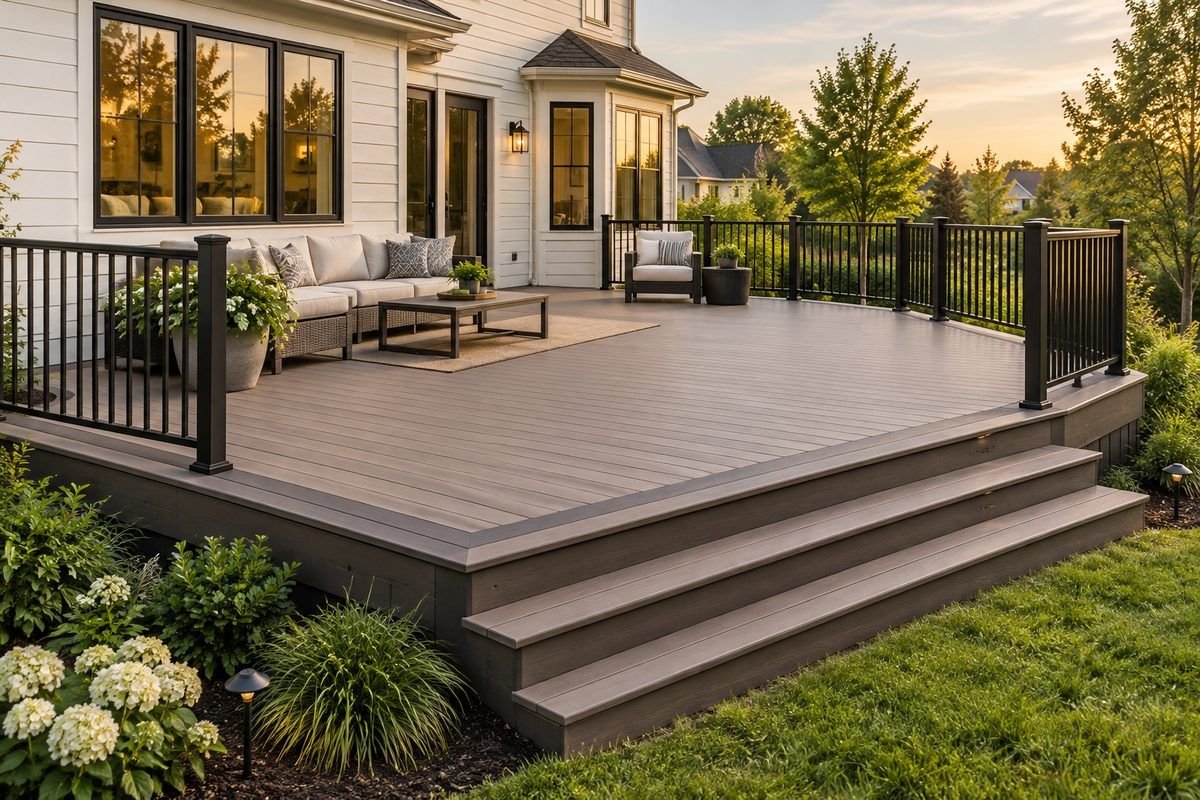 Composite deck installation in Arlington, VA
