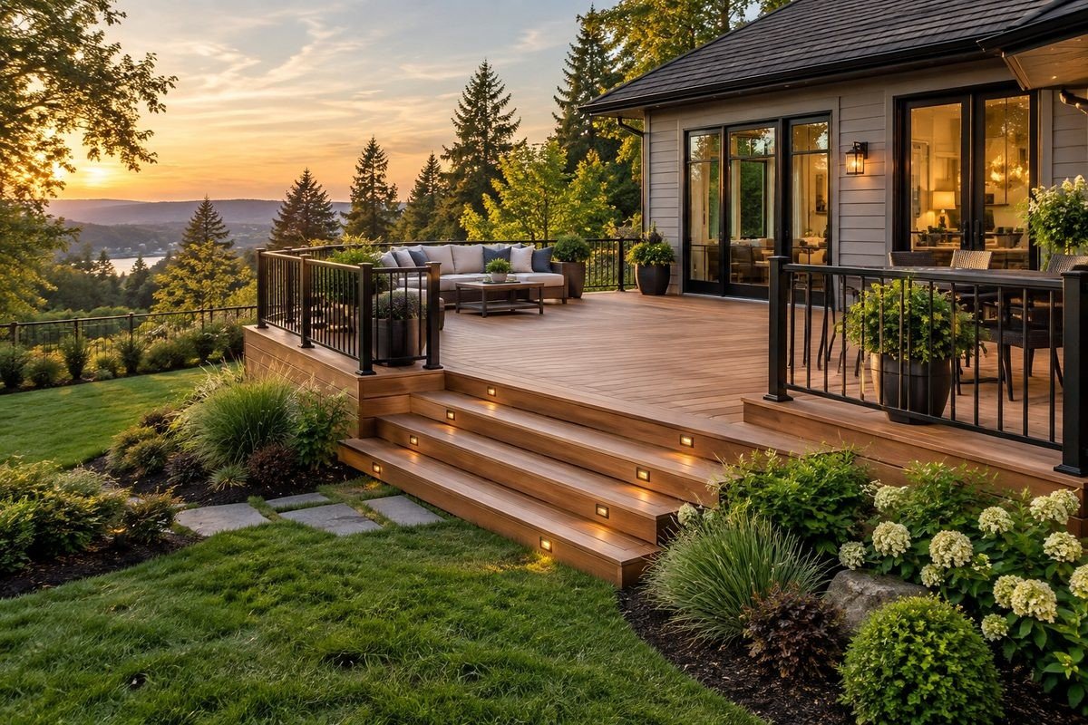 Custom deck building on an Arlington, VA home by Prime Build Solution