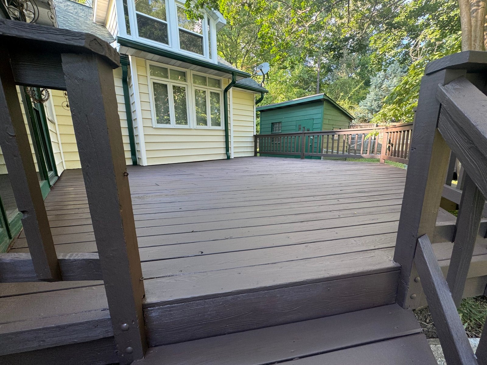 Deck staining project in Arlington, VA