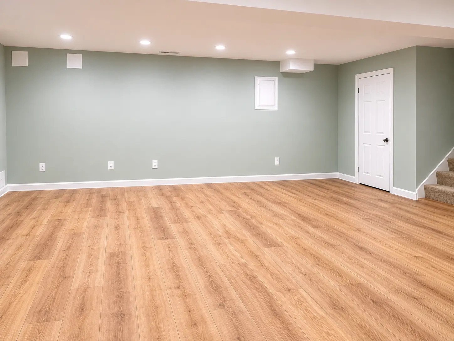 Flooring installation in progress in an Arlington, VA home