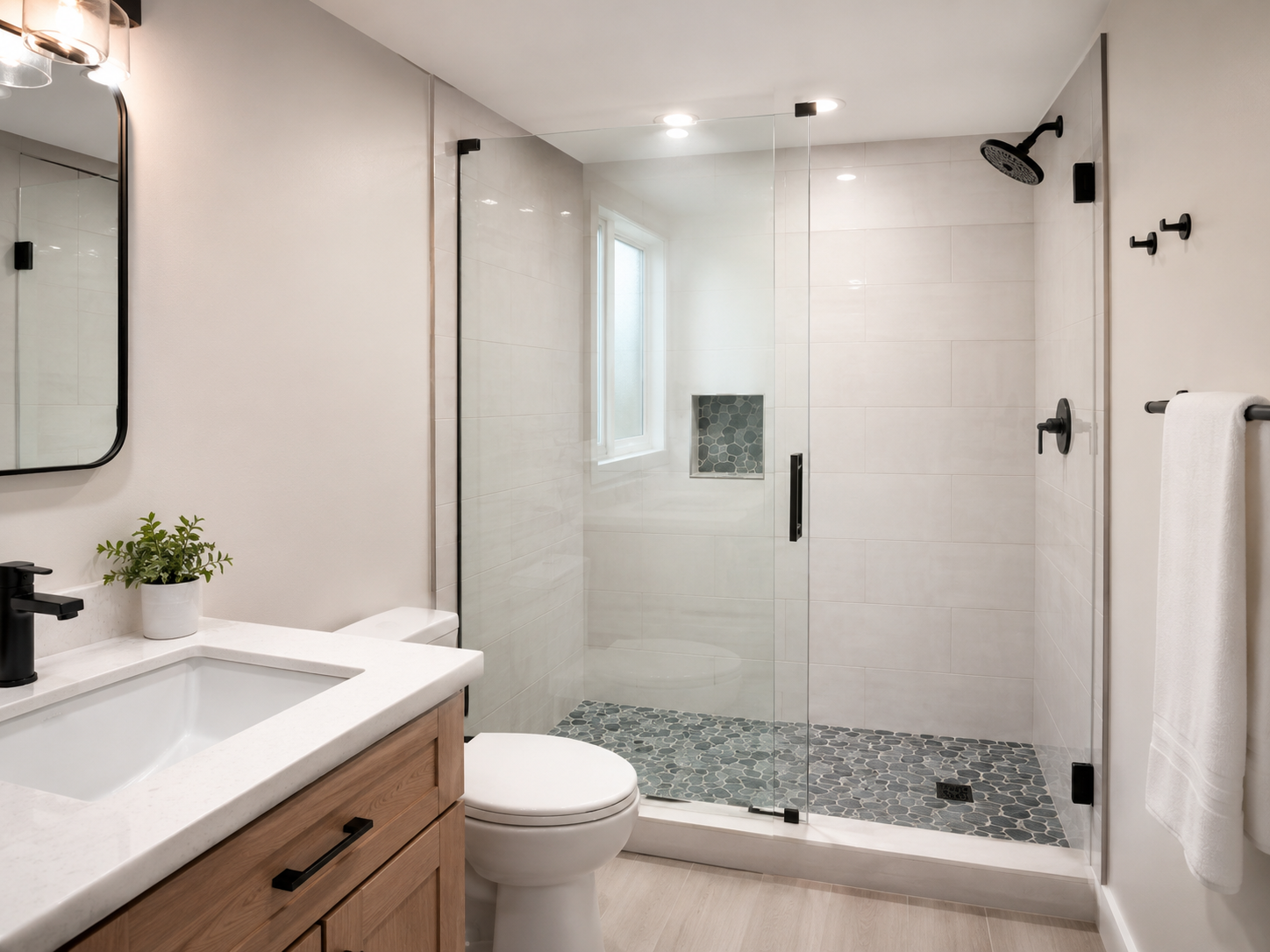 Tub-to-shower conversion in Arlington VA by Prime Build Solution